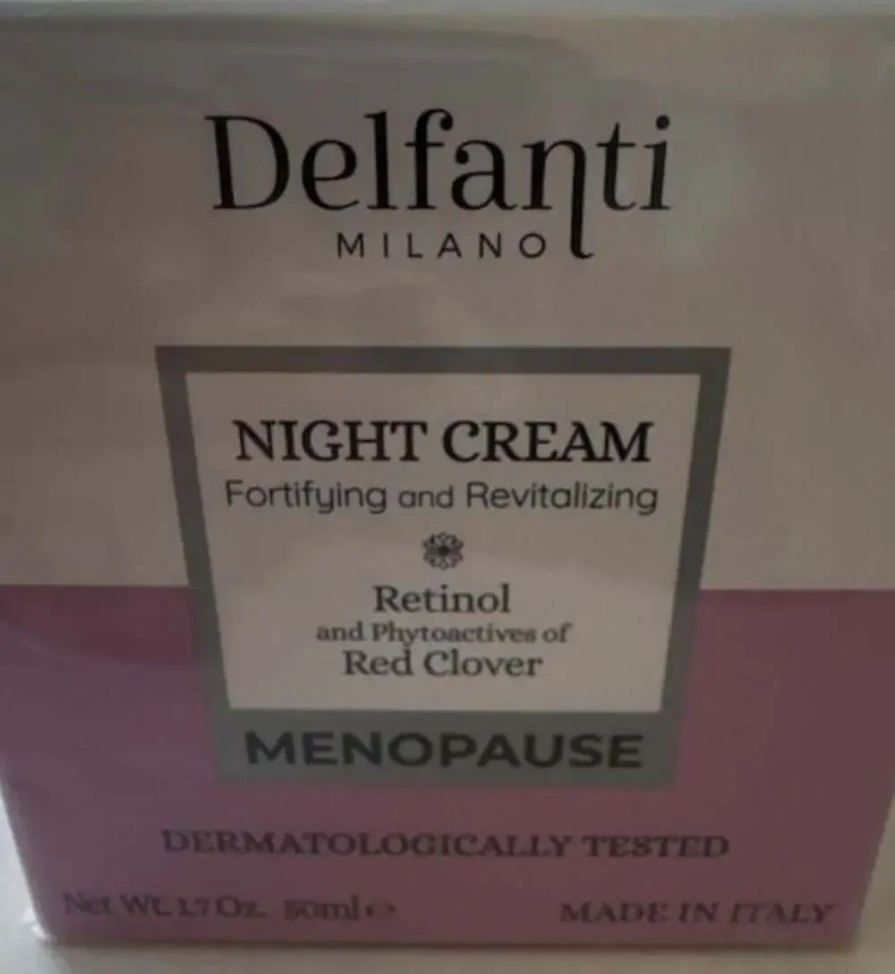 Delfanti Milano Menopause Night Cream with Retinol and Phytoactives of Red Clove